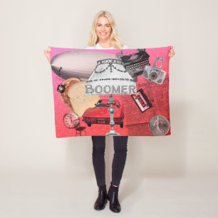 BOOMER Nostalgic Fleece Blanket
