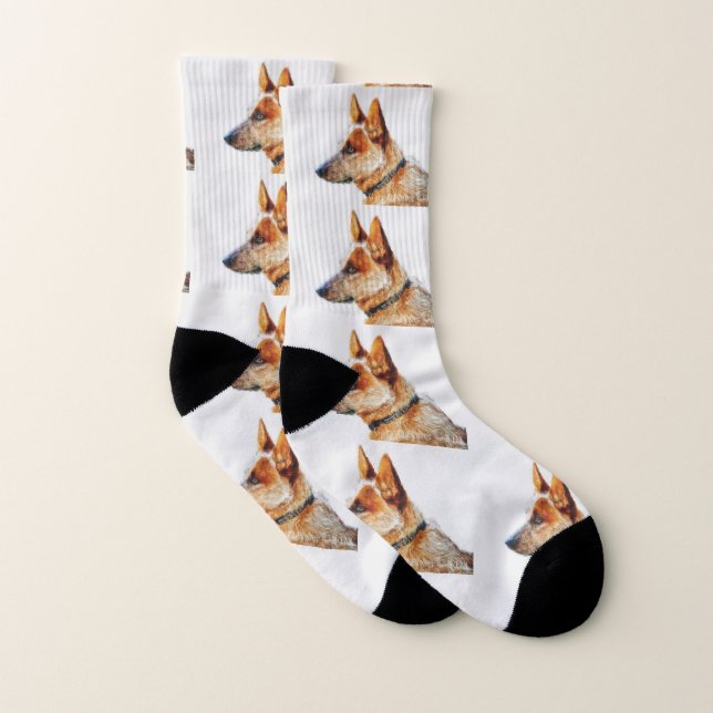 Boomer Red Heeler Unisex Socks (Pair)