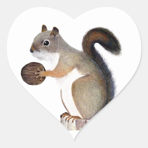 Boomer Squirrel Heart Sticker