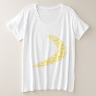 Boomerang abundance, peace, joy plus size T-Shirt