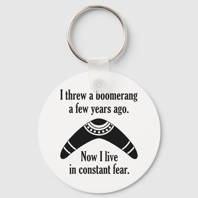 Boomerang Constant Fear Keychain (Front)