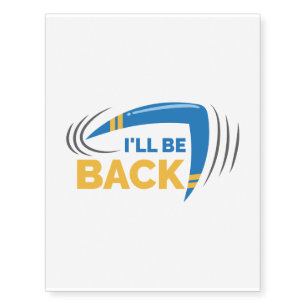 Boomerang I’ll be back New Zealand Gift Idea Temporary Tattoos