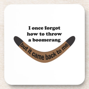 Boomerang Joke Beverage Coaster