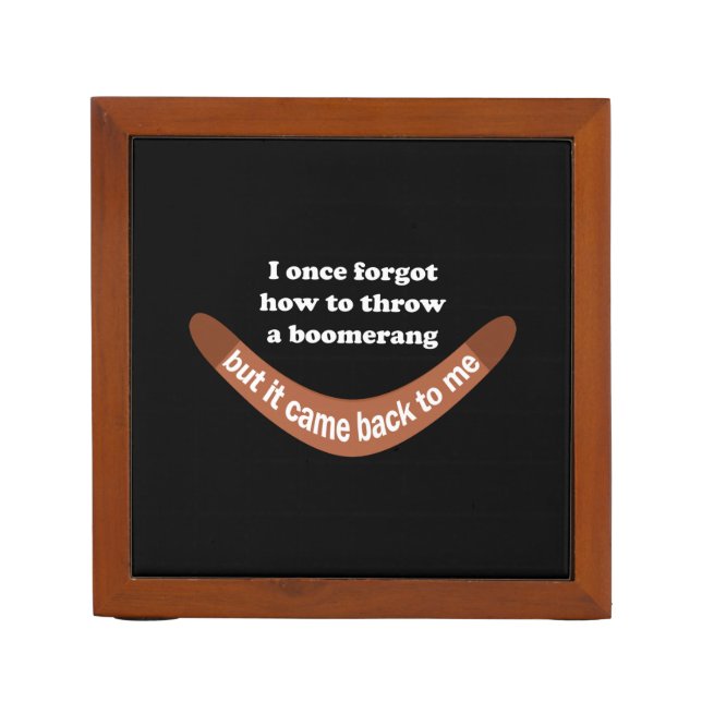 Boomerang Joke Desk Organizer (Front)
