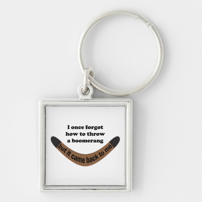Boomerang Joke Keychain (Front)