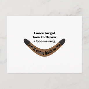 Boomerang Joke Postcard