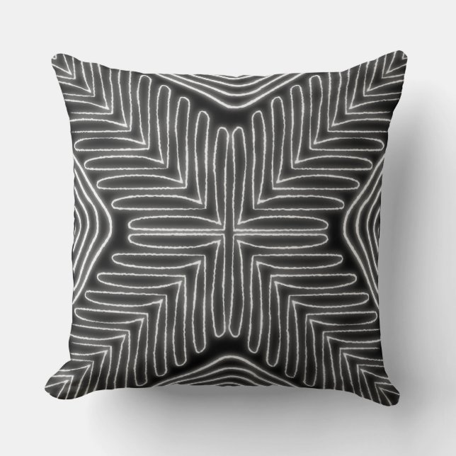 Boomerang Mudcloth Throw Pillow (Front)