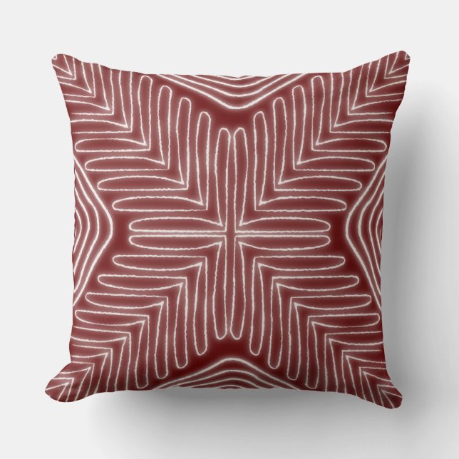 Boomerang Mudcloth Throw Pillow (Front)