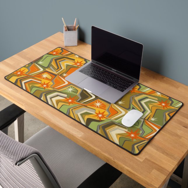  Boomerang Starburst - Mid-Century Geometric  Desk Mat (Office 2)