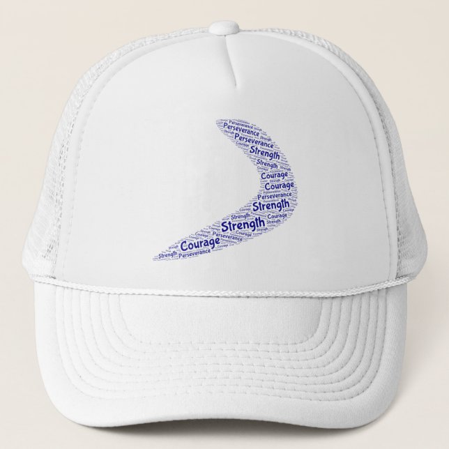 Boomerang Strength, perseverance, courage cap (Front)