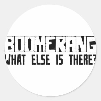 Boomerang What Else Is There? Classic Round Sticker