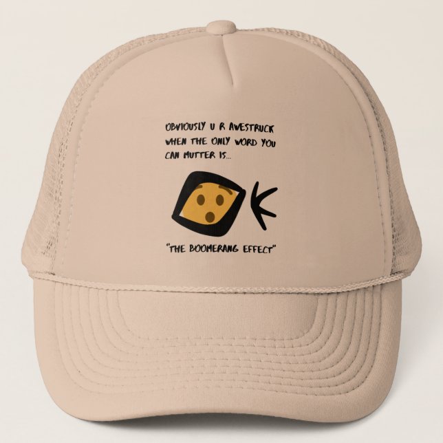 Boomeranged - OK Boomer Fun Humorous Trucker Hat (Front)