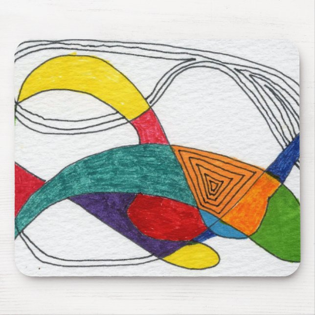 "Boomerangs" Abstract Design Mousepad (Front)