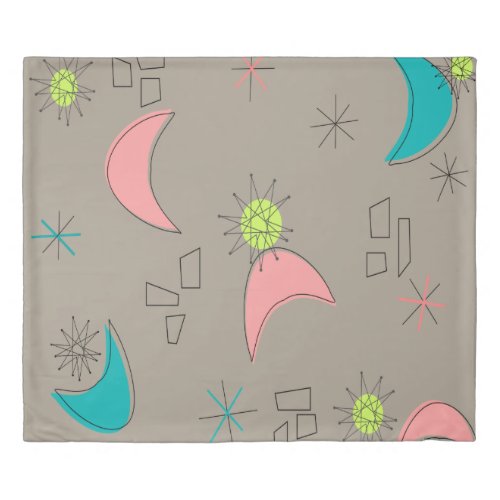 Boomerangs and Starbursts Duvet Cover