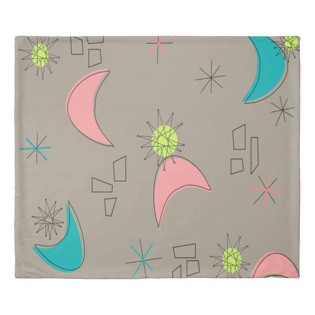Boomerangs and Starbursts Duvet Cover (Front)