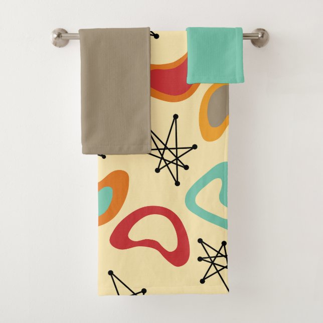 Boomerangs and Stars  Bath Towel Set (Insitu)