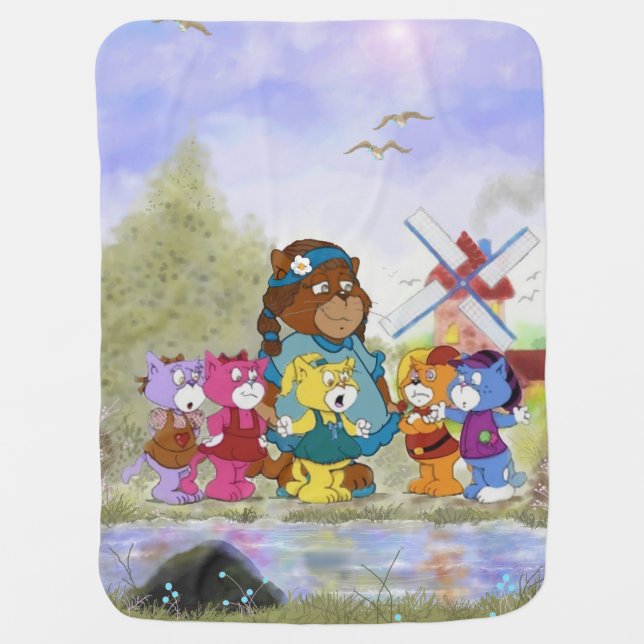Boomi Cats Baby Blanket (Front)