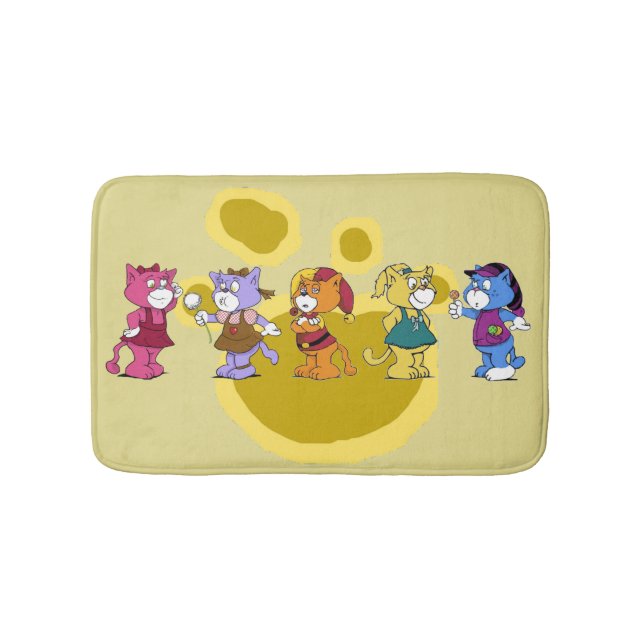 Boomi Cats Bathroom Mat (Front)