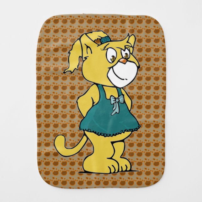 Boomi Cats Burp Cloth (Front)