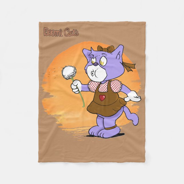 Boomi Cats Fleece Blanket (Front)