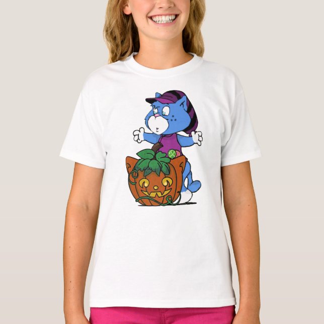 Boomi Cats Kitty Pumpkin  T-Shirt (Front)