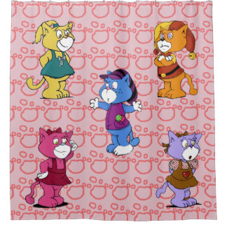 Boomi Cats Shower Curtain