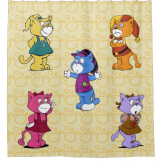 Boomi Cats Shower Curtain