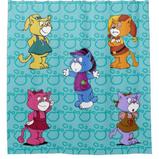 Boomi Cats Shower Curtain