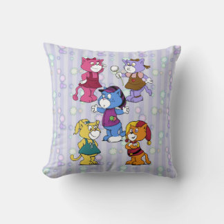 Boomi Cats Throw Pillow