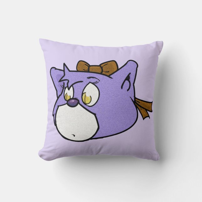Boomi Cats Throw Pillow (Front)