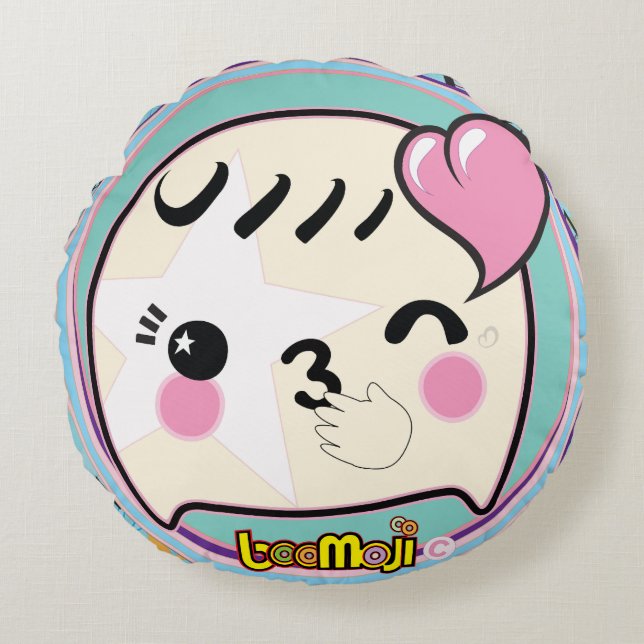 💖 BOOMOJI © KISSY BOO PILLOW – LIMITED EDITION (Front)