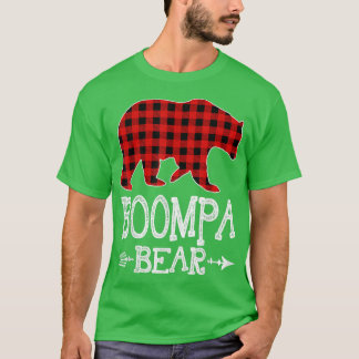 Boompa Bear Christmas Pajama Red Plaid Buffalo Fam T-Shirt