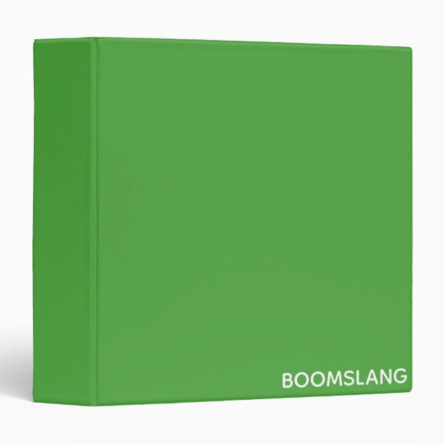 Boomslang green color name 3 ring binder (Front/Spine)