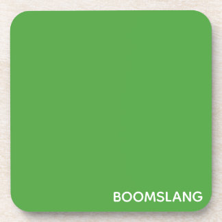 Boomslang green color name beverage coaster