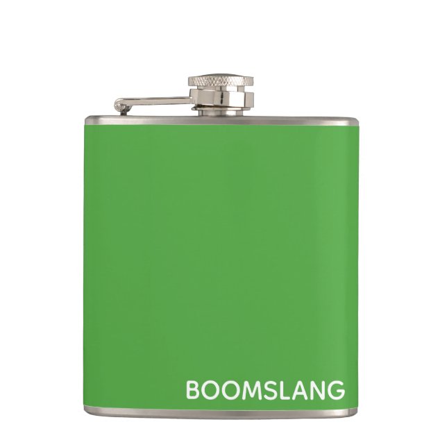 Boomslang green color name flask (Front)