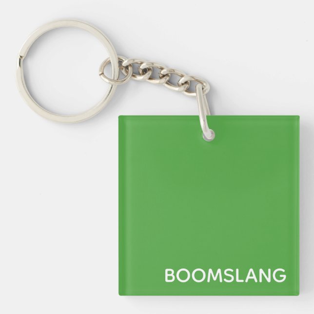 Boomslang green color name keychain (Front)