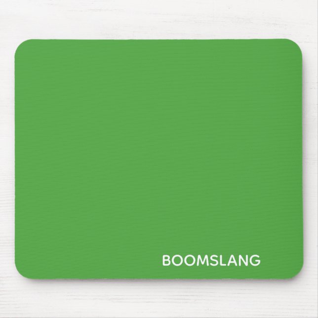 Boomslang green color name mouse pad (Front)