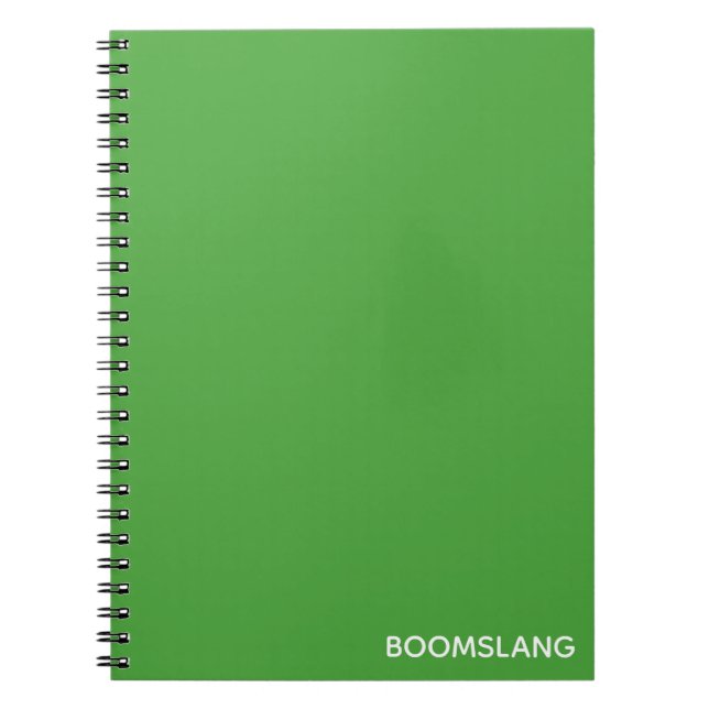 Boomslang green color name notebook (Front)