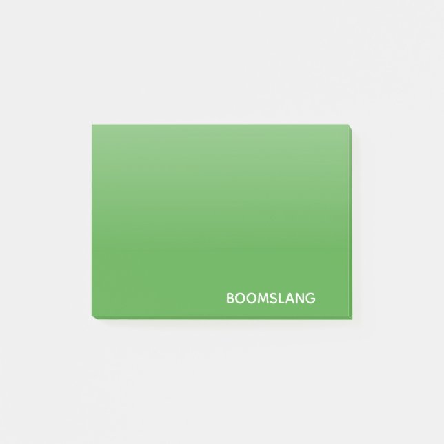 Boomslang green color name post-it notes (Front)