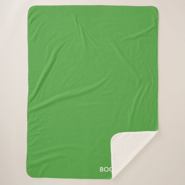 Boomslang green color name sherpa blanket (Front)
