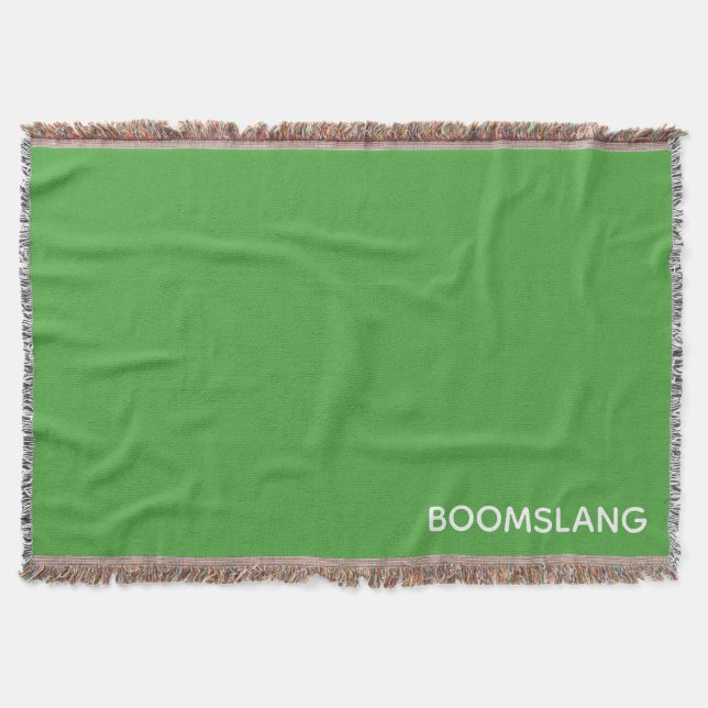 Boomslang green color name throw blanket (Front)