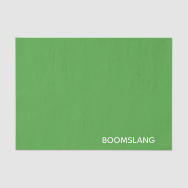 Boomslang green color name tissue paper (Front)