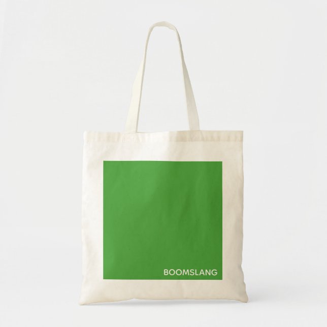 Boomslang green color name tote bag (Front)