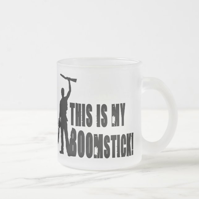Boomstick Frosted Glass Coffee Mug (Right)