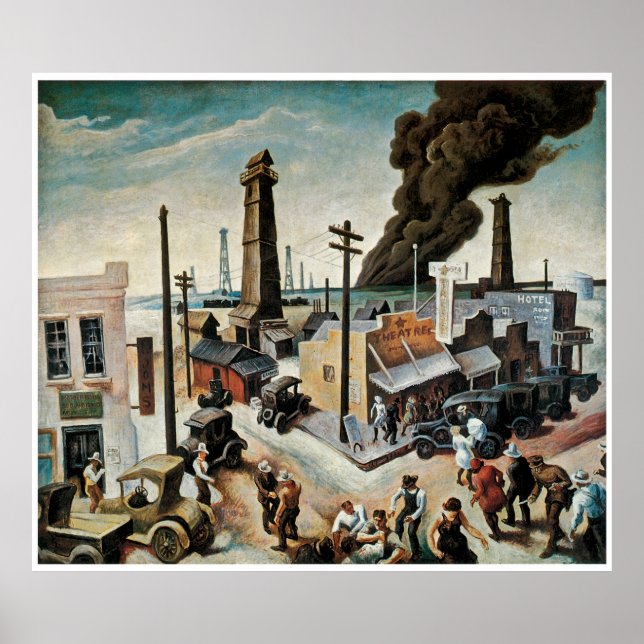 Boomtown by Thomas Hart Benton 1928 Poster (Front)