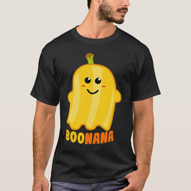 Boonana Banana Ghost Funny Scary Cute Halloween Co T-Shirt (Front)