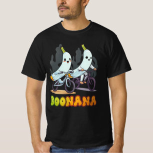 Boonana Cute Ghost Banana Cycling Fruit Halloween T-Shirt