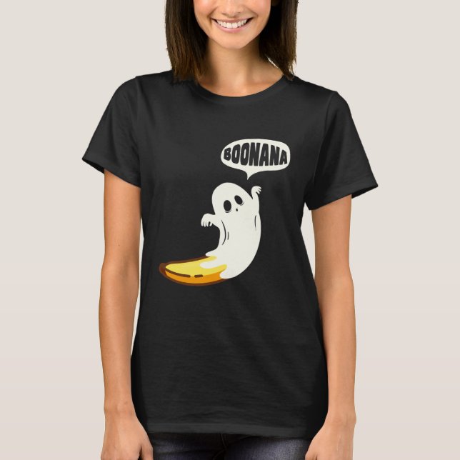 Boonana Cute Ghost Banana Halloween Costume Men Wo T-Shirt (Front)