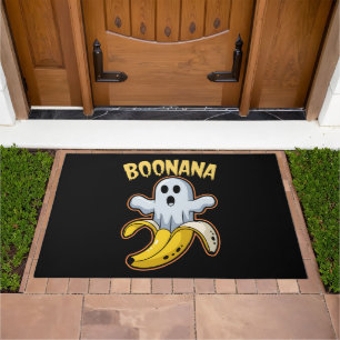 Boonana Cute Ghost Banana Halloween Doormat