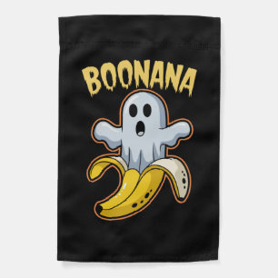 Boonana Cute Ghost Banana Halloween Garden Flag